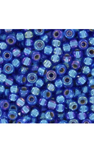 Miyuki rocailles Perlen 8/0 - Silver lined sapphire ab 8-1019
